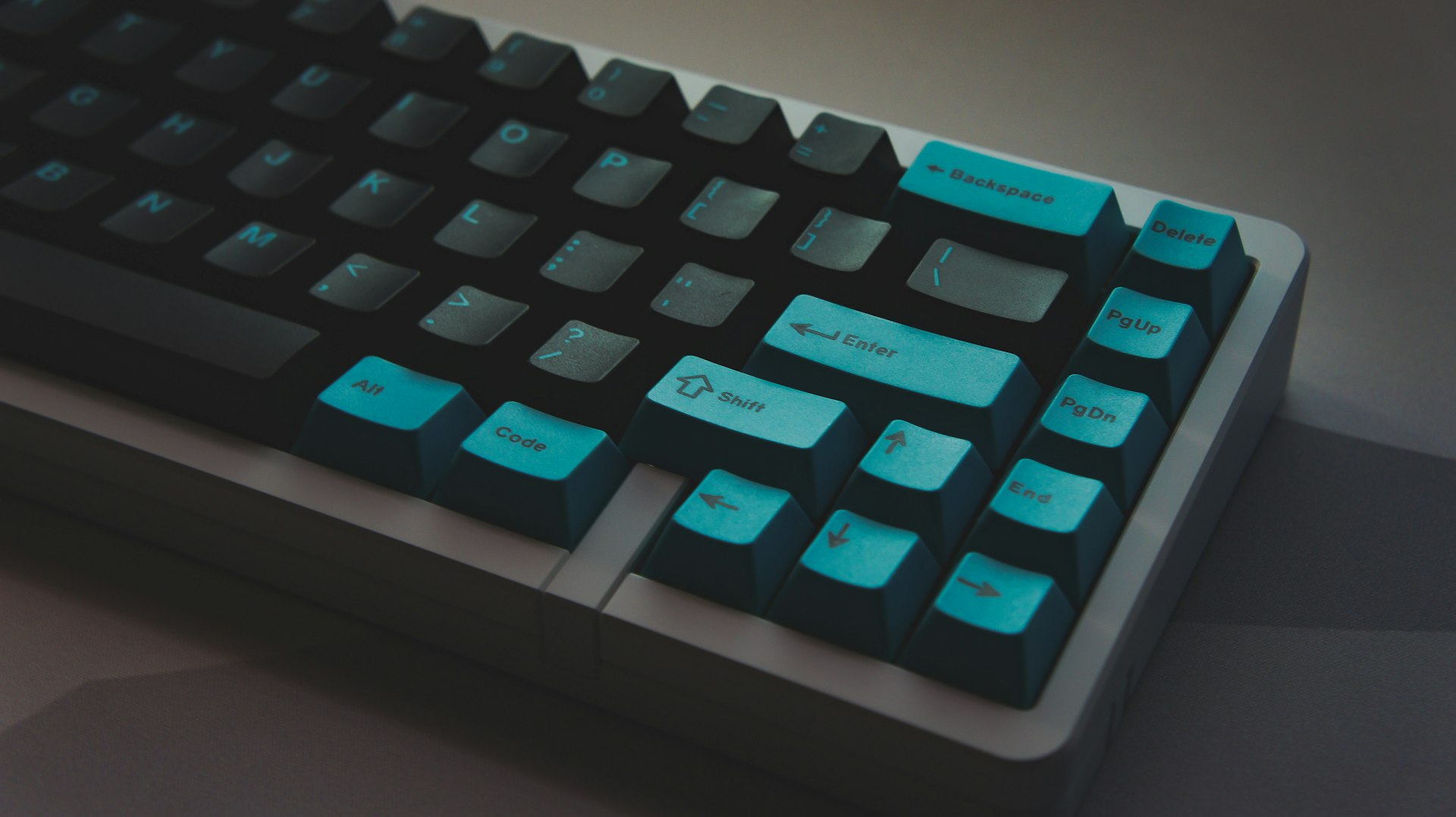 black and blue computer keyboard